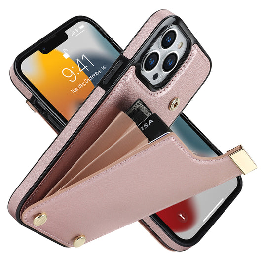 Iphone Creative Four-side Leather Drop-resistant Organ Card-inserting Leather Case