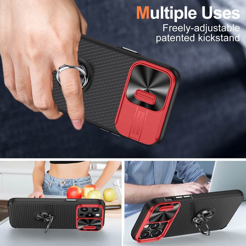 iPhone Case Applicable Push Window Finger Ring