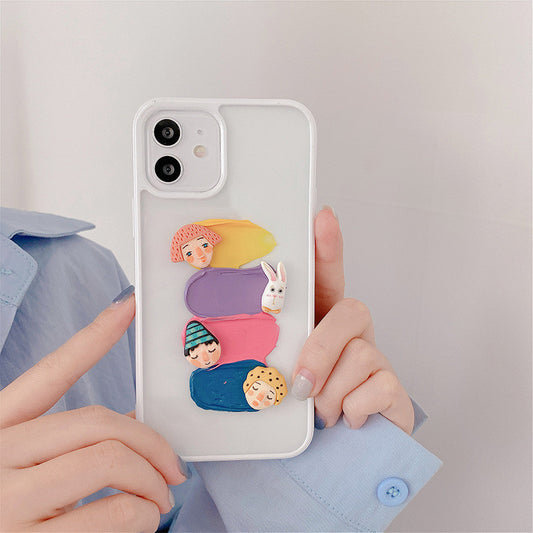 iPhone,Three Dimensional Color Mobile Phone Case New Silicone Case