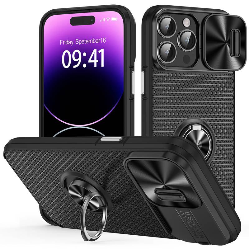 iPhone Case Applicable Push Window Finger Ring